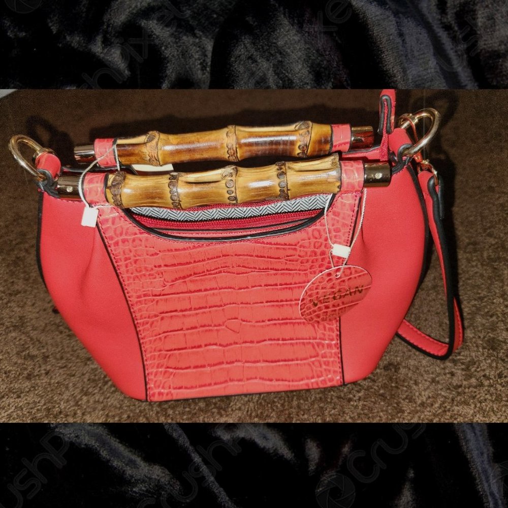 Isabelle handbag - red faux leather